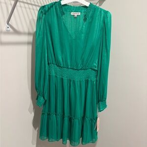 Nanette Lepore Teal Long Sleeve Dress